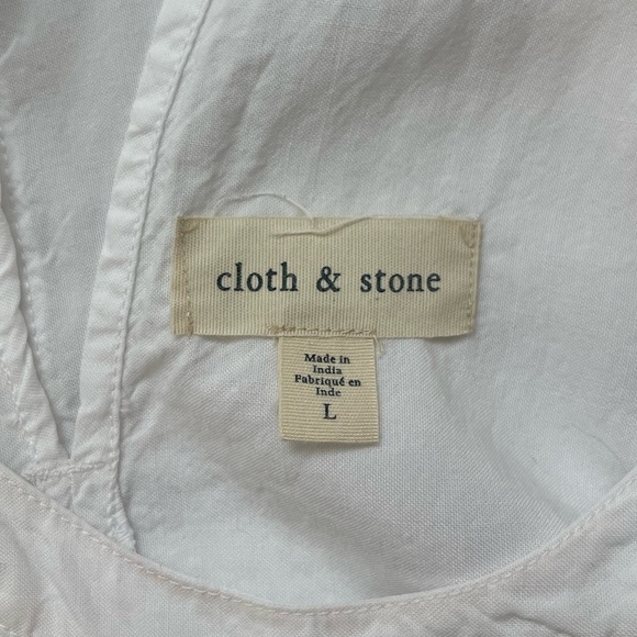 Cloth & Stone Anthropologie Ladder Lace Tank White Size L - Picture 5 of 9